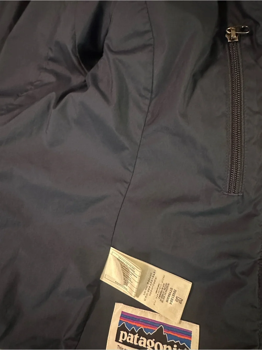 Patagonia Kids Nano Puff Brick Quilt Jacket Navy Size Small 7-8